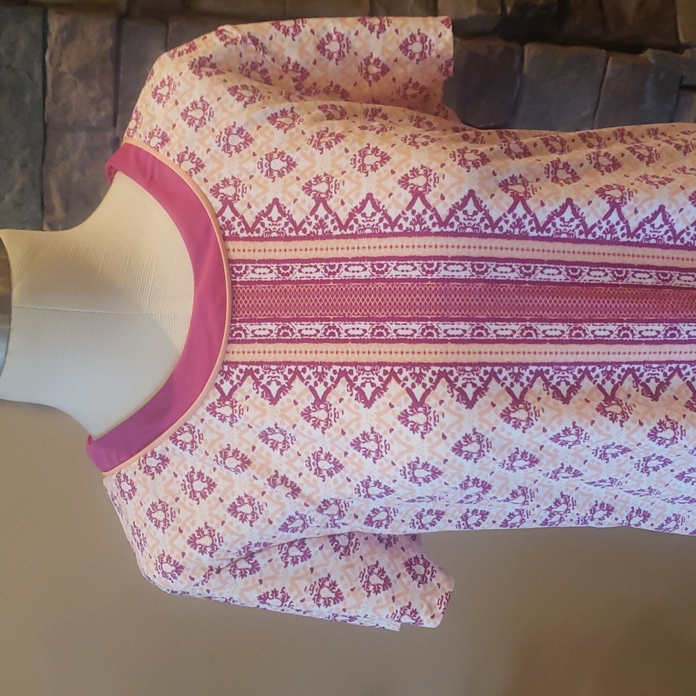 NWOT Aqua et Sol swim cover-up, pink tones, size xl - Picture 2 of 7
